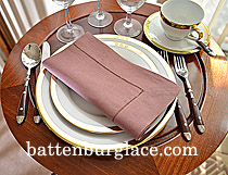 Apple Butter Hemstitch Dinner Napkin. 18"x18" - Click Image to Close